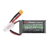 Dim Gray Sologood 7.4V 850mAh 75C 2S Lipo Battery XT30 Plug RC Car Model Spare Parts