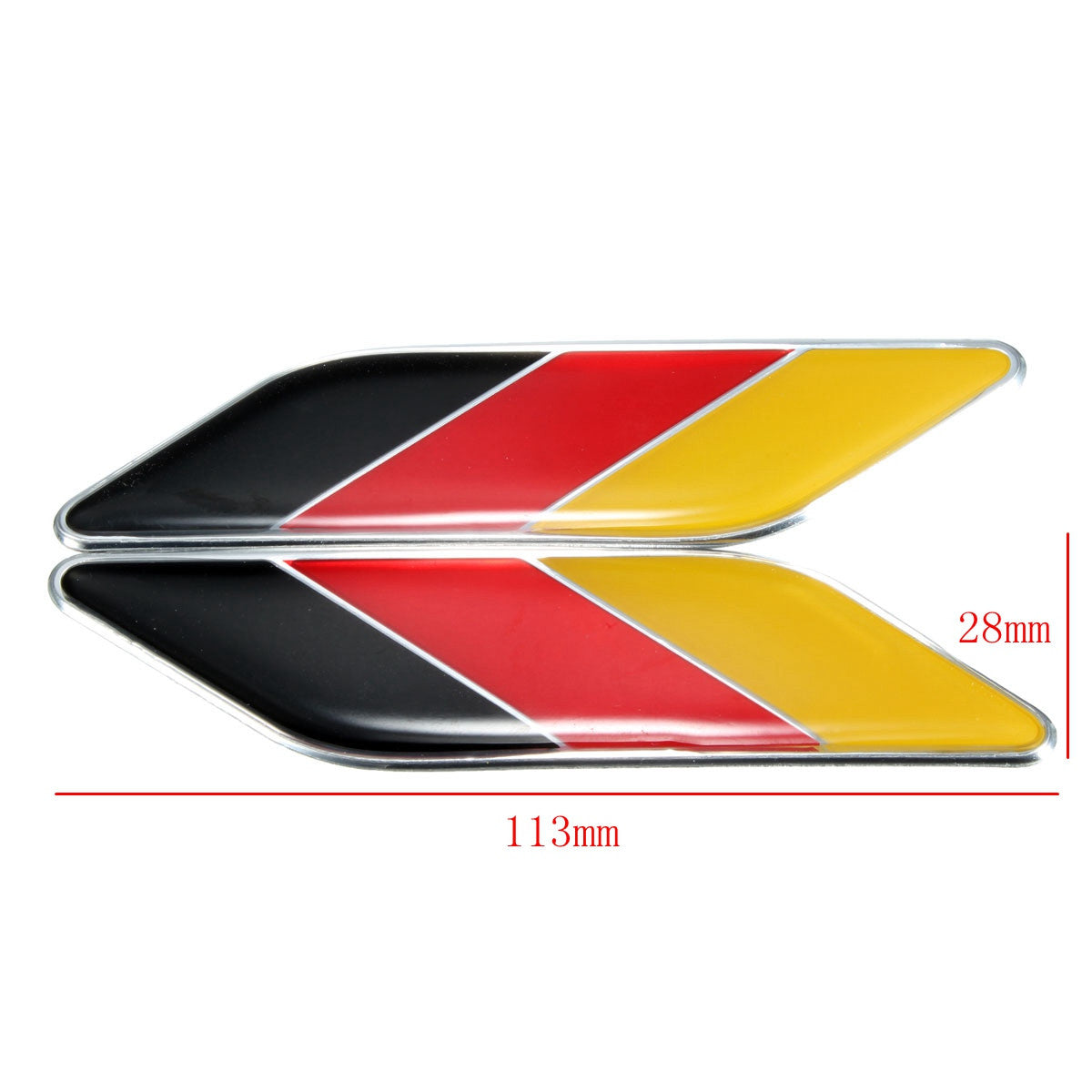 Tomato 2pcs 3D German Flag Sticker Badge Emblems Decal Decor For Car Truck Bike Laptop