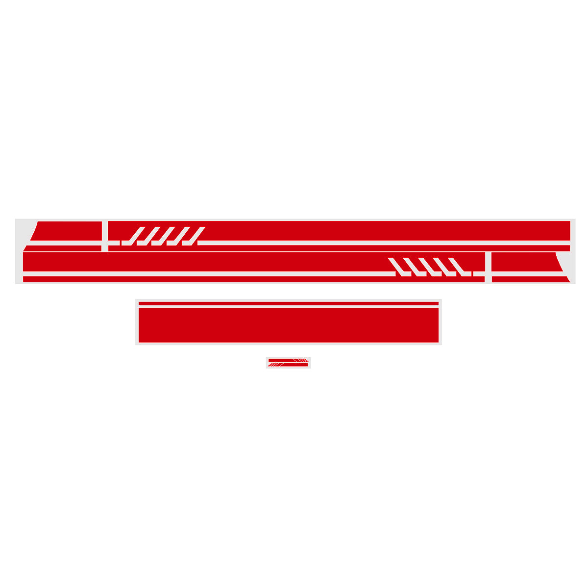 Red 5pcs Car Side Body Racing Long Stripe Vinyl Hood Roof Decals Sticker Decor DIY