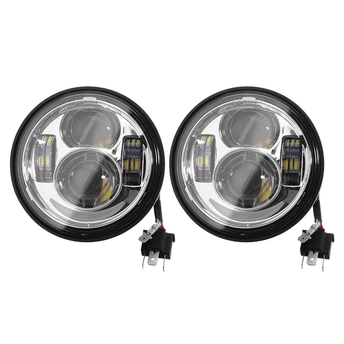 Dim Gray 4.65inch LED HI/LO Headlights Lamp For Harley Dyna Fat Bob 2008-2016