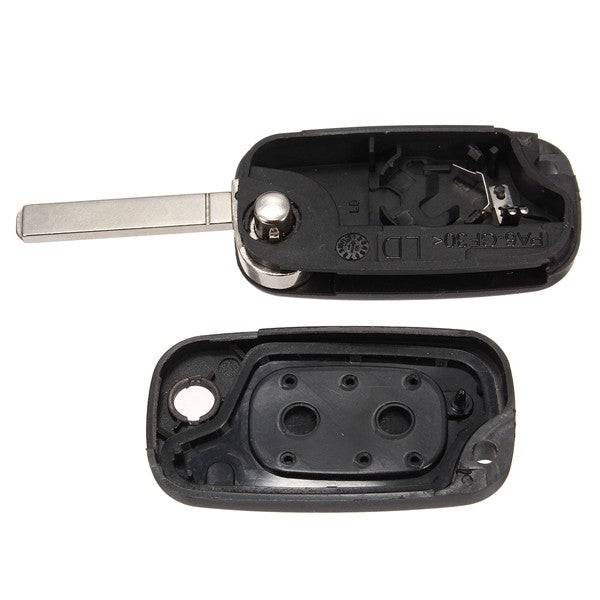 Dark Slate Gray 2 Button Remote Key Fob Case Shell For Renault Clio Kangoo Megane + Bland Blade