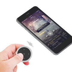 Dark Gray Protable Wireless bluetooth Media Button Smart Phone Motorcycle Handlebar Car Auto Steering Wheel Remote Control Camera Siri Music Play