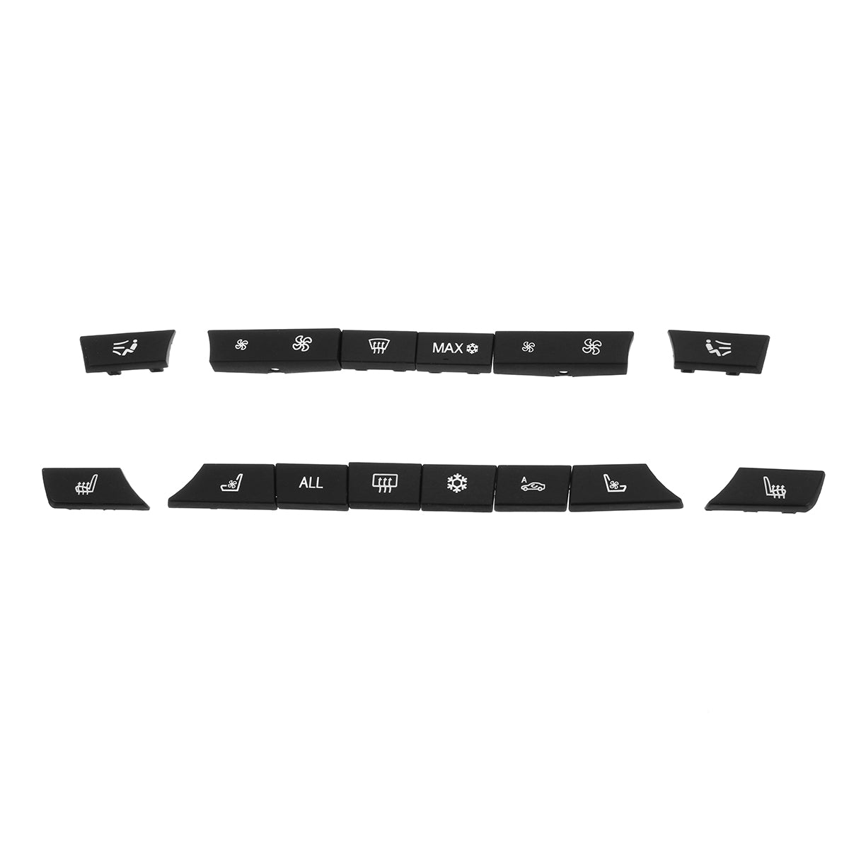 Dark Slate Gray 14pcs Button Keys Caps Repair Tool Kit A/C Heater Switch For BMW 5 6 7 F10 F01 F12