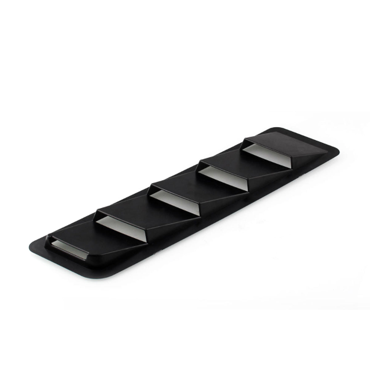 Universal Intake Panel Window Air Ventilated Blinds Air Outlet Trim Set Matte Black ABS - Auto GoShop