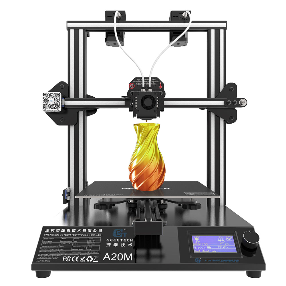 Goldenrod Geeetech® A20M Mix-color 3D Printer 255x255x255mm Printing Size