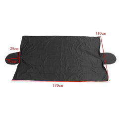 Dark Slate Gray 170cmx110cm Car Wind Shield Snow Cover Sunshade Waterproof Protector with Hook