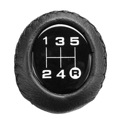 Black Universal 5 Speed Car Leather Shift Knob Manual Gear Stick Shift Shifter Lever