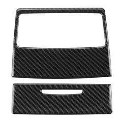 Black Carbon Fiber Car Back Seat Air Outlet Panel Rear Air Vent Outlet Cover Trim Decoration For BMW E90 3 Series
