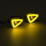 Yellow 12V Motorcycles LED Turn Signal Indicator Lights Running Daytime Light Universal