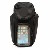 Black Motorcycle Oil Fuel Tank Bag Magnetic Saddle Bag with Bigger Phone Window 36x48.5cm