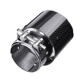 76MM-101MM Outlet Car Carbon Fiber Stainless Steel Car Rear Exhaust Tip Pipe Muffler Adapter Reducer Connector Universal - Auto GoShop