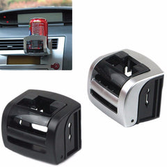 Multifunctional Car Outlet Drink Beverage Holder Cup Phone Stand Sliver Black for 57-72mm - Auto GoShop