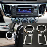 Midnight Blue 4PCS for Toyota 2013-2016 RAV4 Chorme Dashboard Air Vent Cover Garnish