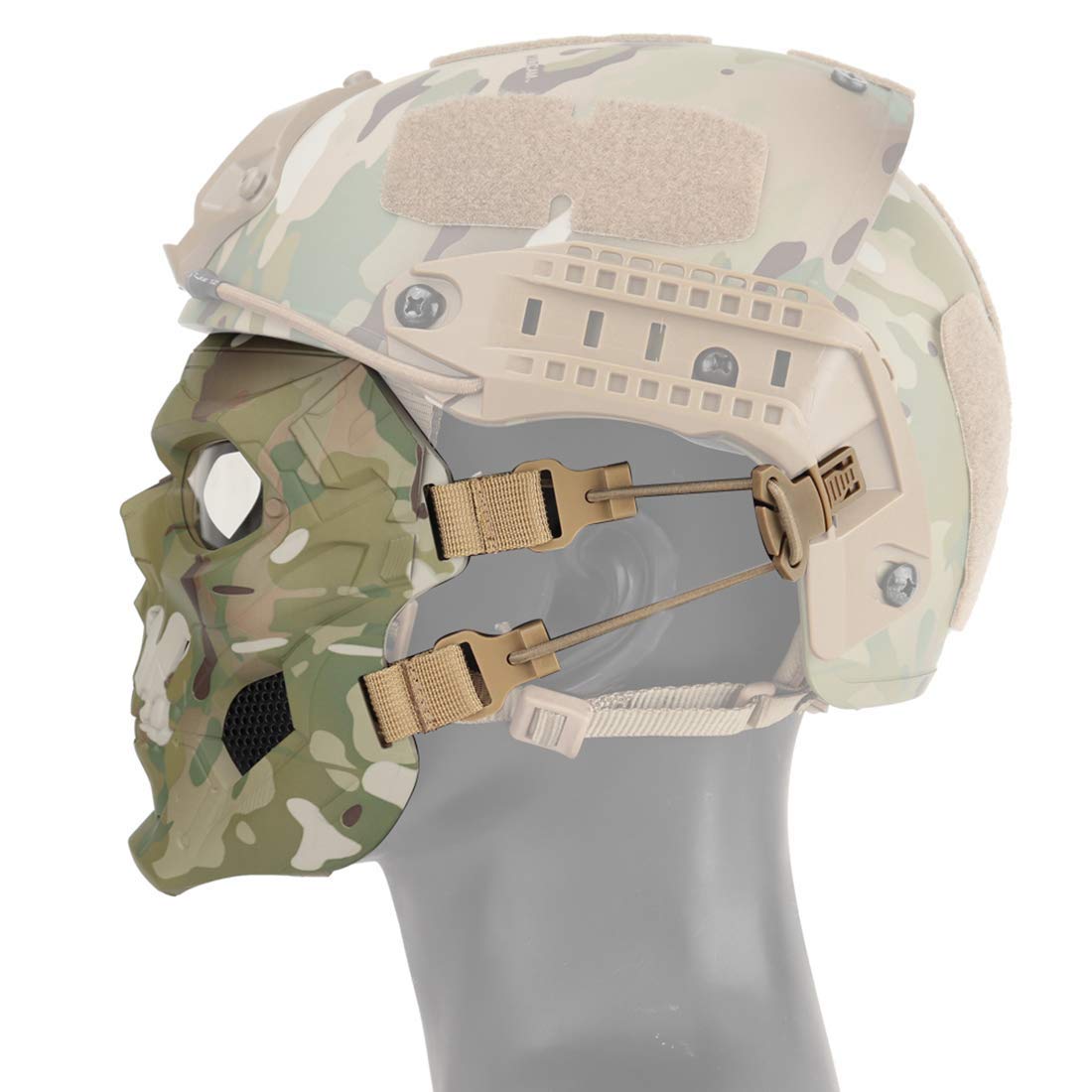 WoSporT Skull Airsoft Paintball Mask Full Face Tactical Halloween Party Mask - Auto GoShop