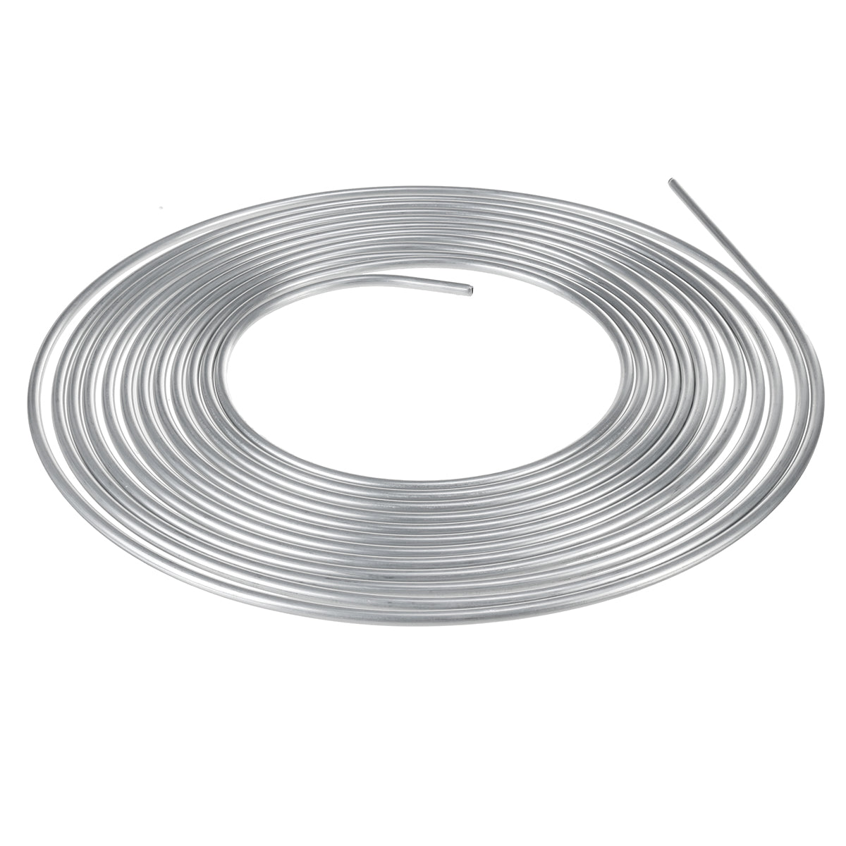 Gray 25 Foot Coil Roll Coil of 1/4" OD Steel Zinc Silver Brake Line Fuel Tubing Kit