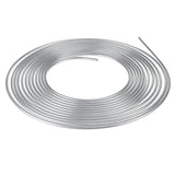 Gray 25 Foot Coil Roll Coil of 1/4" OD Steel Zinc Silver Brake Line Fuel Tubing Kit