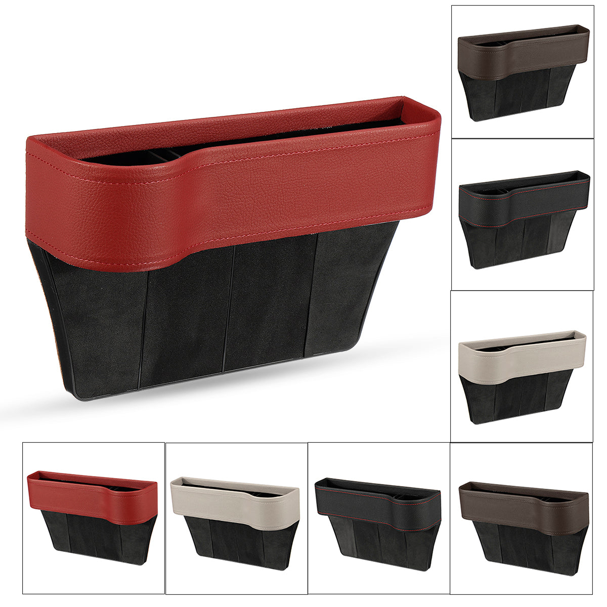 Plastic Car Seat Crevice Storage Box Grain Organizer Gap Slit Filler Holder - Auto GoShop