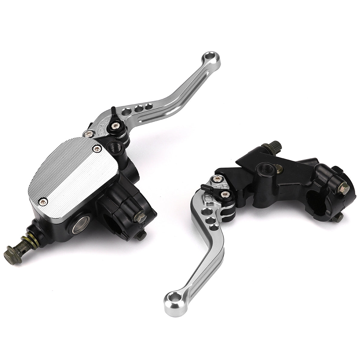 Black 22MM 800CC 19mm Universal CNC Motorcycle Brake Clutch Master Cylinder Levers W/ Bar Clamp