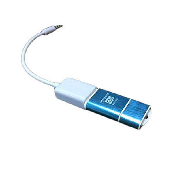 Dark Slate Blue Car MP3 AUX 3.5mm Male Audio Plug to Female USB 2.0 Converter Cable