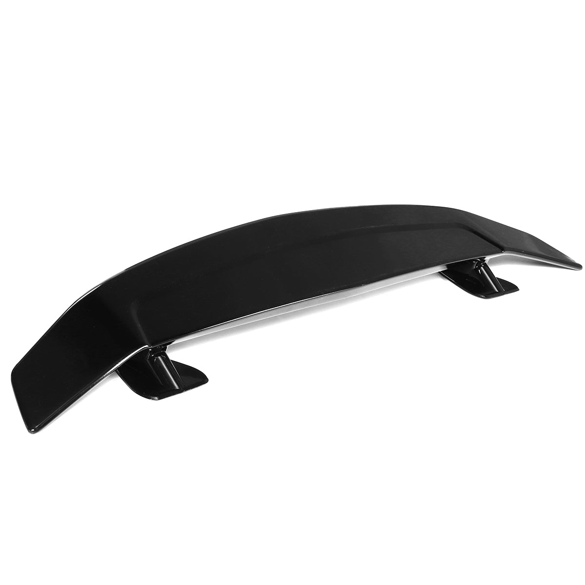 Universal Perforated Sedan Car Sports Tail Fixed Spoiler Wing Car Modified Rear Wing Brilliant Black - Auto GoShop