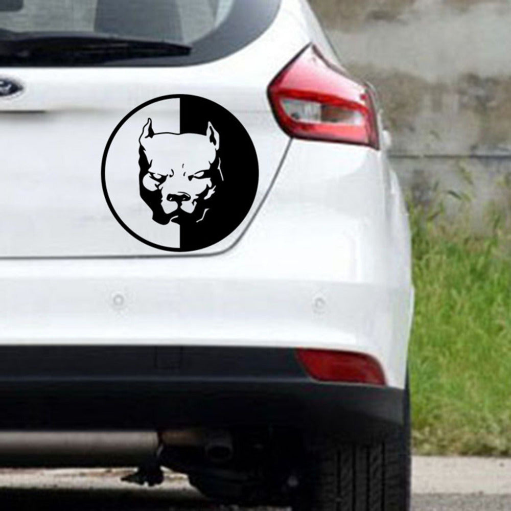 White Smoke 12x12CM Car Stickers Decals Pitbull Super Hero Dog Pattern Personalized for Auto