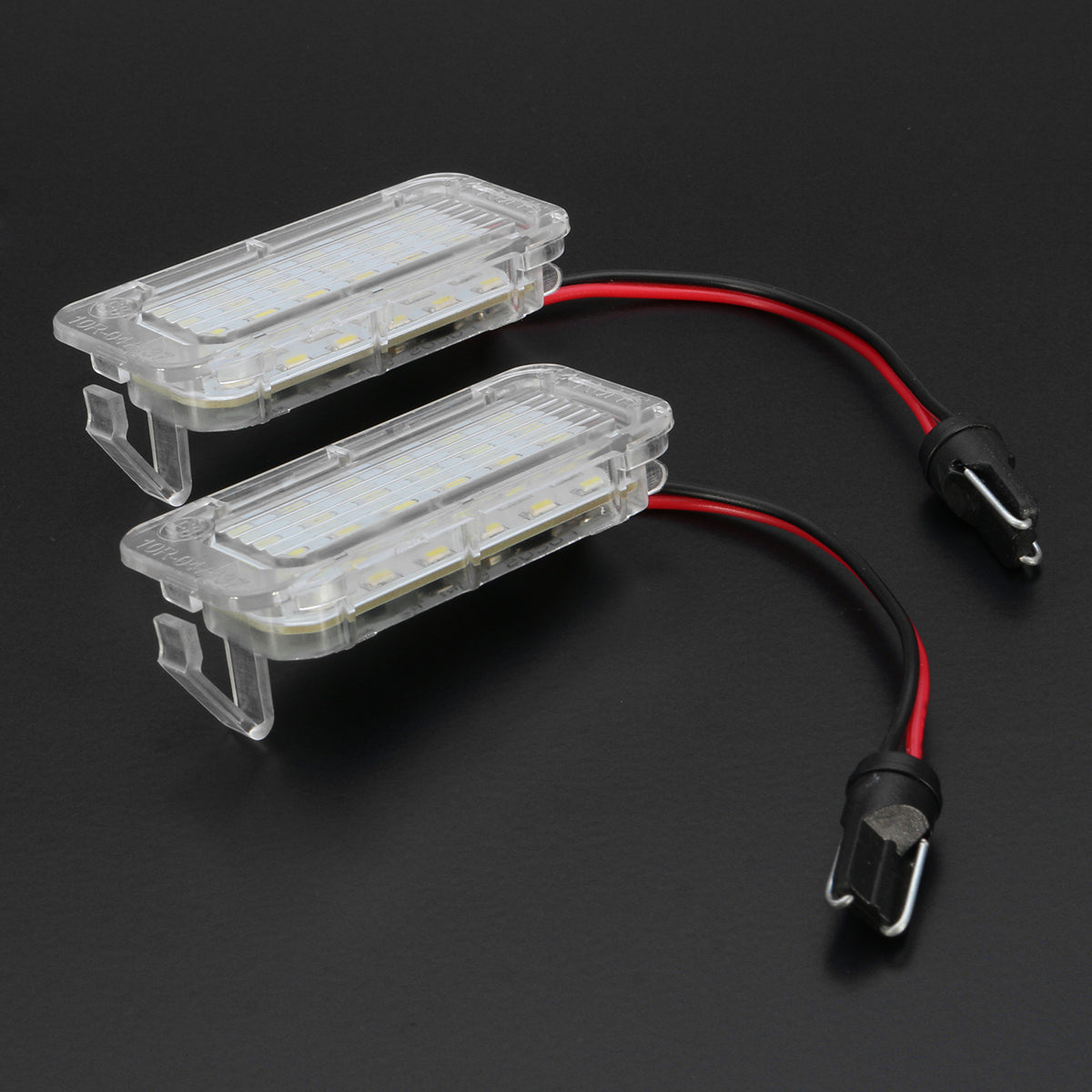 Gray 2Pcs LED Car License Plate Lights Bulbs for Ford Fiesta Focus Kuga C-MAX Mondeo