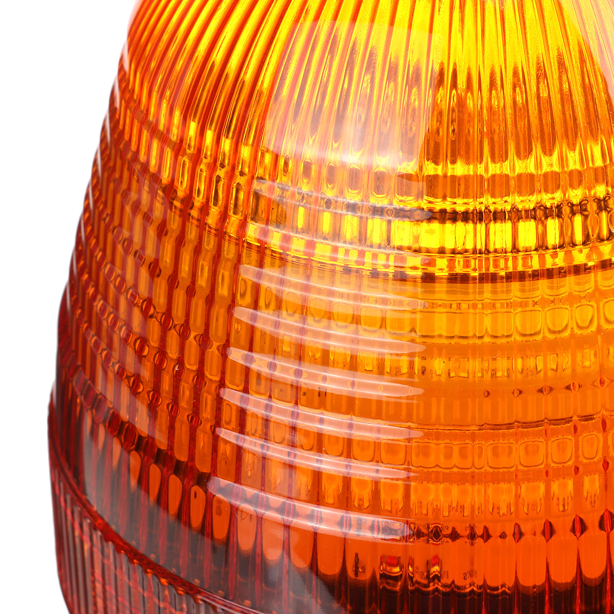 Dark Orange 12-24V Pointed LED Warning Light 4 Flashing Amber Beacon Flexible Din Pole Mount Tractor Warning Light