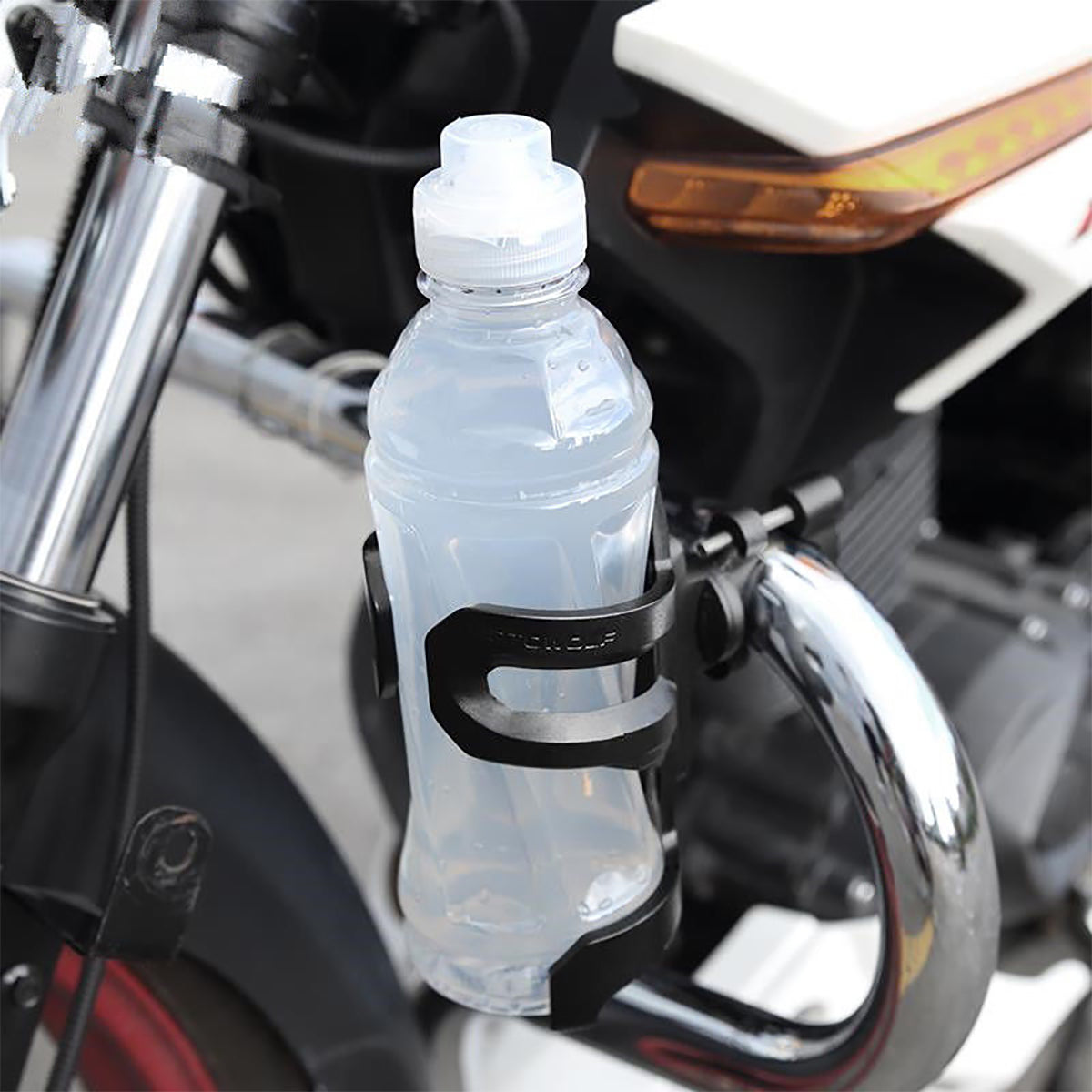Light Steel Blue Crash Bar Water Bottle Guard Cup Bracket Holder Parts For Harley/KTM/BMW R1200GS F800GS