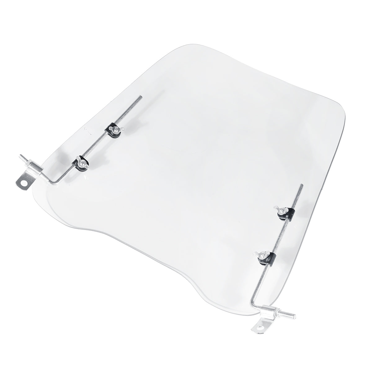 White Smoke Motorcycle Clear Windshield Deflector Universal Scooter Windscreen 3mm Thick