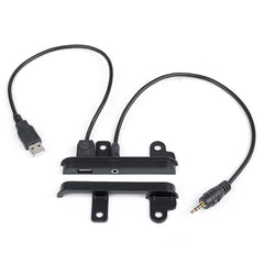 2 DIN Fascia Car Facia Dash Kit Side Trims Brackets with USB AUX Port Cable For Toyota - Auto GoShop