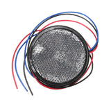 Dim Gray 6W 24LED  Round Reflector LED Rear Taillight Brake Stop Light For Motorcycle 7 Colors
