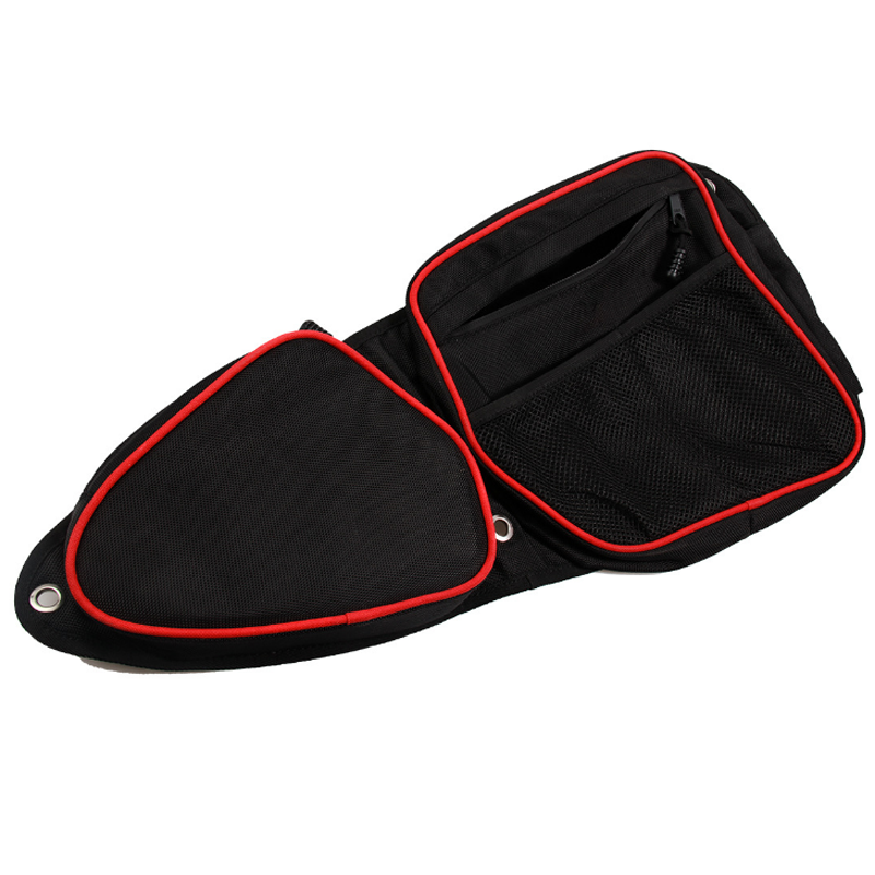 Black Motorcycle Side Door Storage Bags Knee Pad For Polaris RZR XP 1000 900XC S900 2014-2020