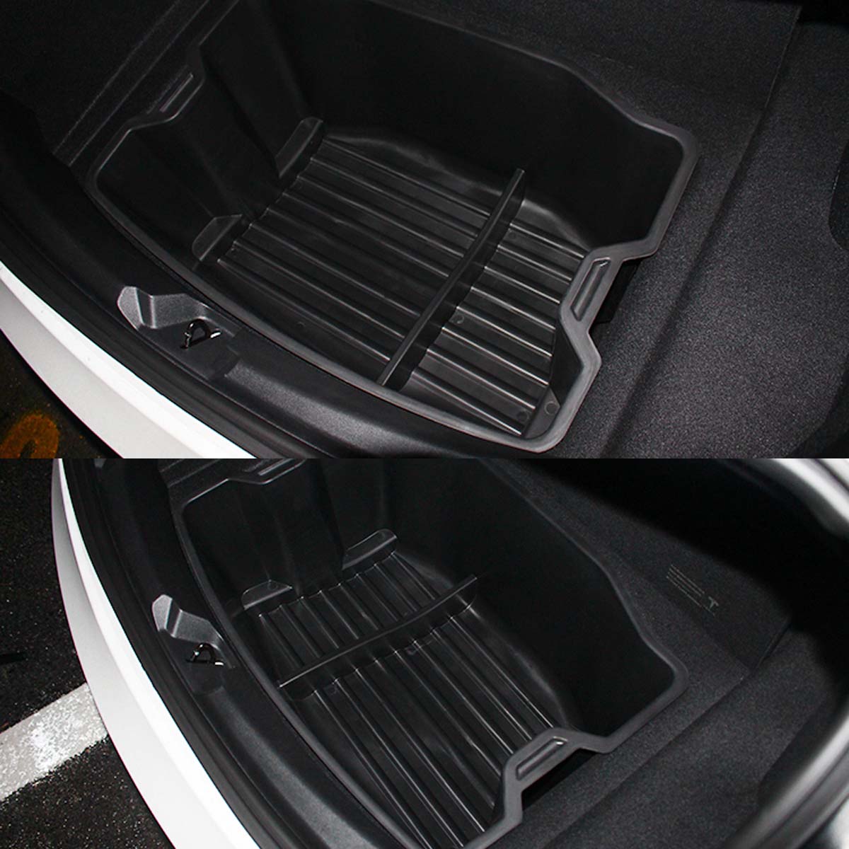 Dark Slate Gray Black Car Rear Trunk Storage Box For Tesla Model 3 2018-2019