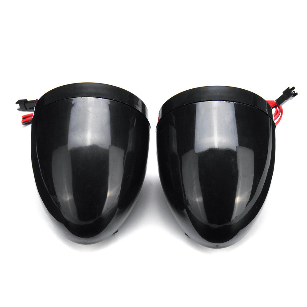 Black 12V Motorcycle Audio Sound System Remote Control Speaker Suit FM SD USB MP3