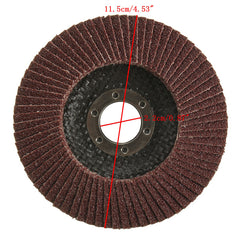 10pcs Polishing Wheel Film Angle Grinder 115mm Flap Sanding Discs 22.2mm Bore 40 Grit - Auto GoShop