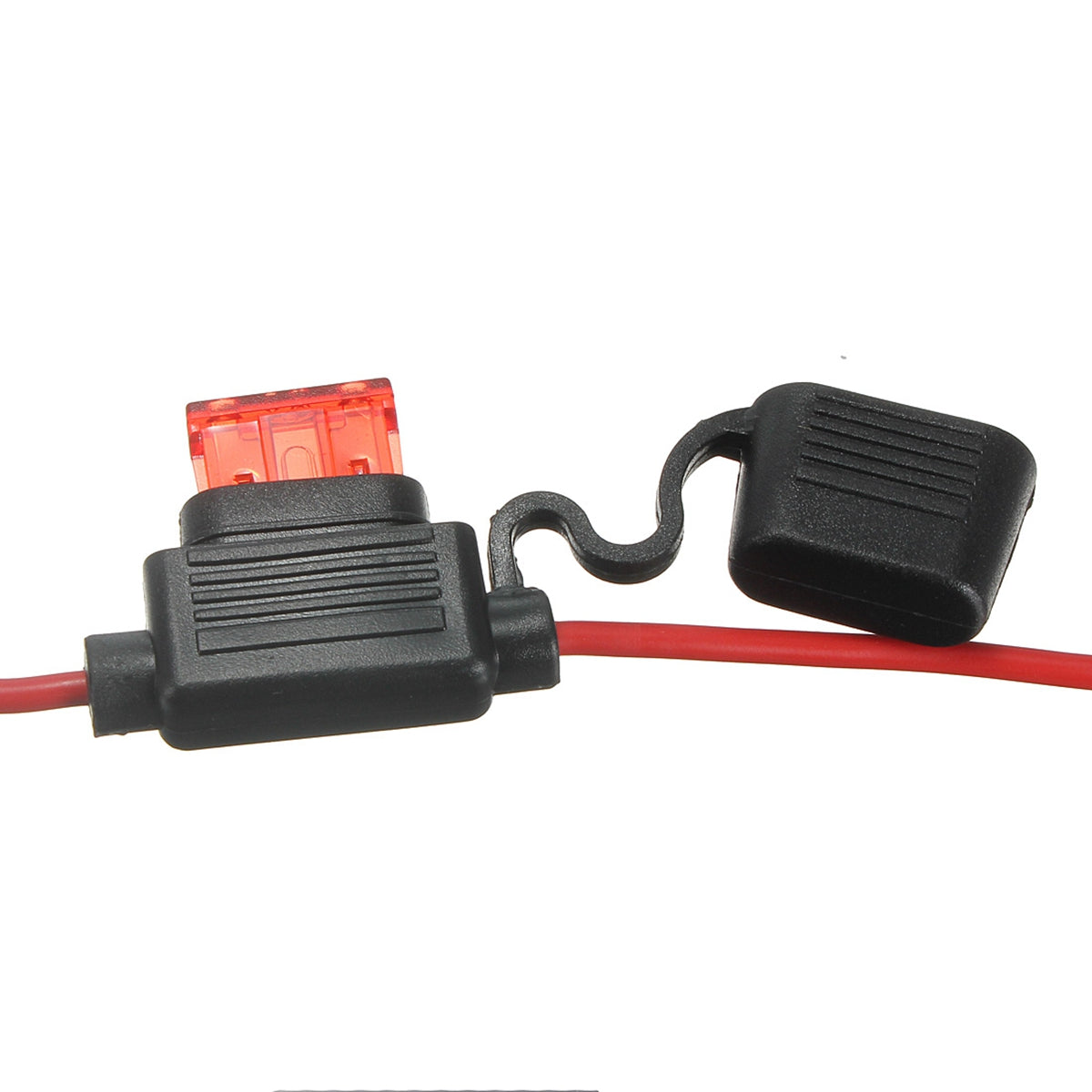 Salmon Car Fuse Holder Socket Blade Type In Line 6-32V with 10/15/20/30A Replacement Fuses Waterproof