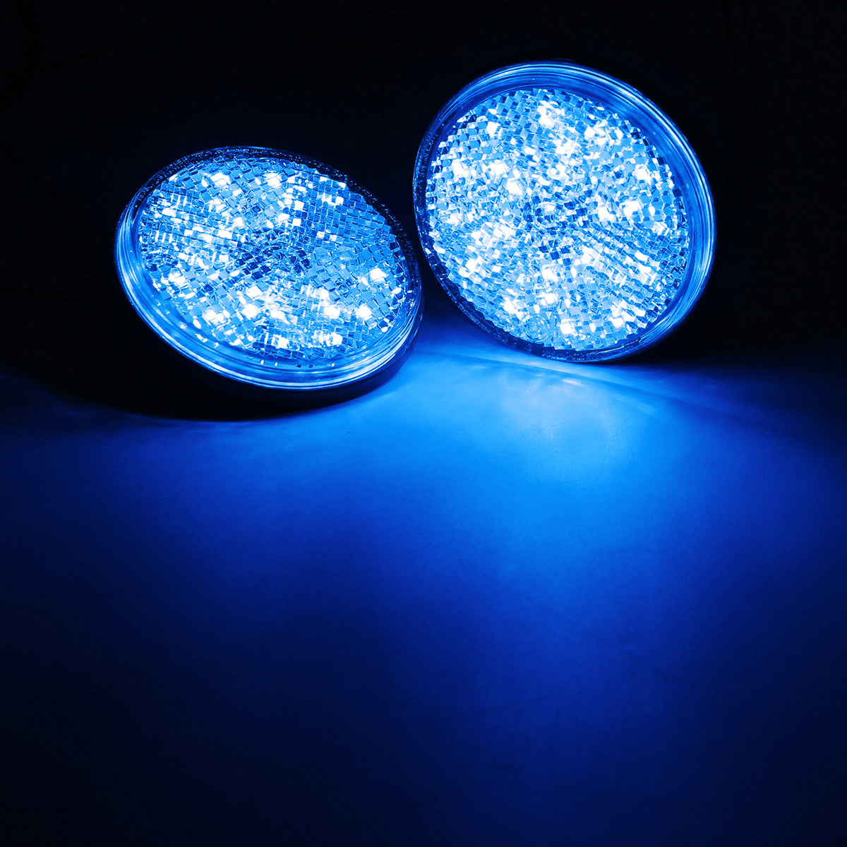 Dodger Blue 6W 24LED  Round Reflector LED Rear Taillight Brake Stop Light For Motorcycle 7 Colors