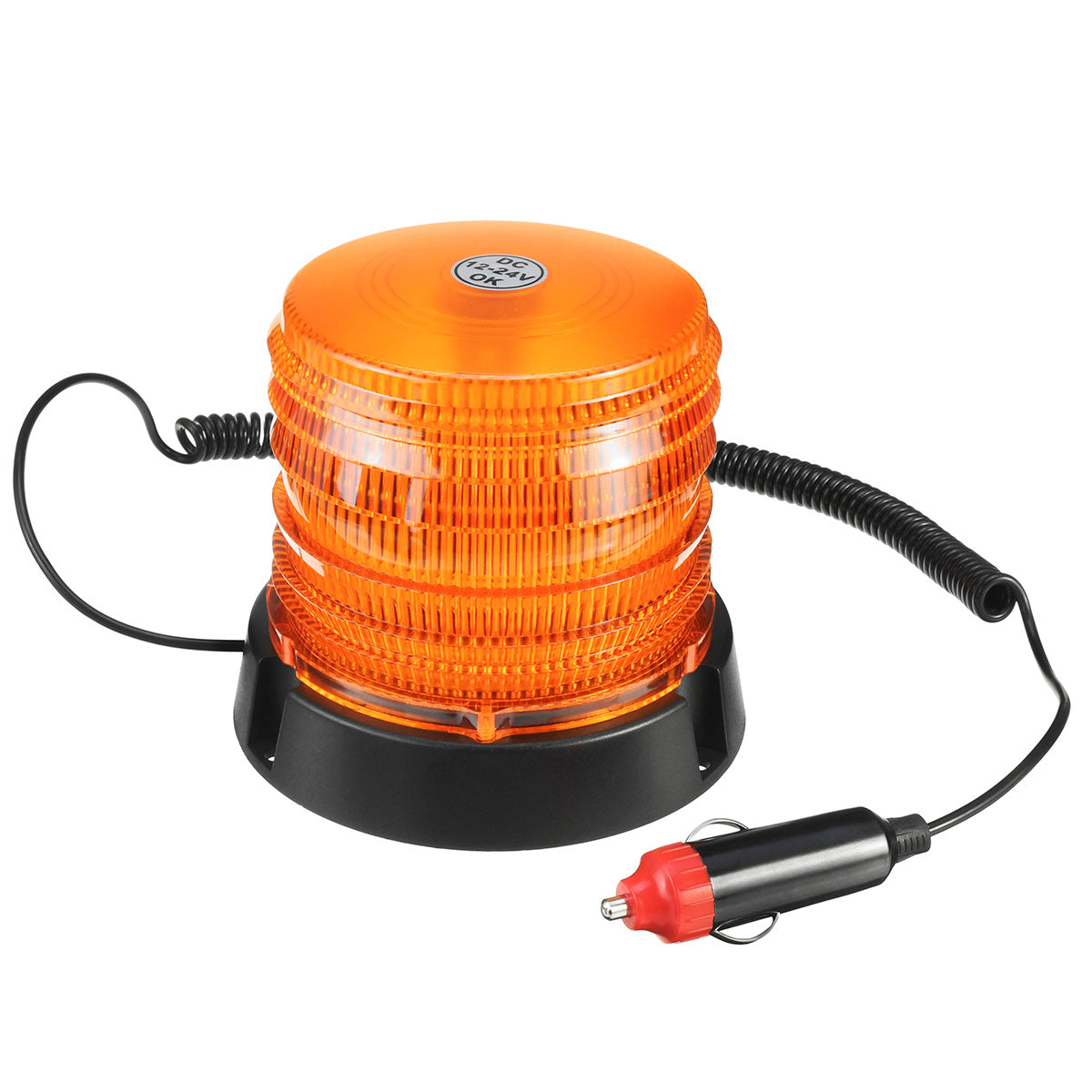 Chocolate 16 SMD LED 12V-24V Magnetic Flashing Beacon Strobe Recovery Warning Light Amber