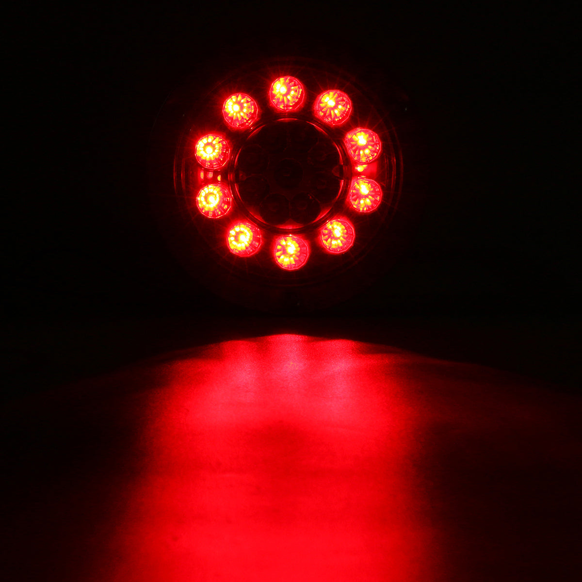 Red 19 LED Truck Lorry Brake Lights Stop Turn Tail Lamp Stainless Steel Turn Signal Stop Lights