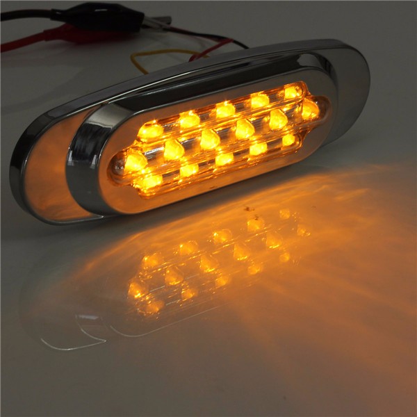 Chocolate 16LED Side Marker Indicator Light For Bus Truck Lorry Trailer Red White Yellow DC12V