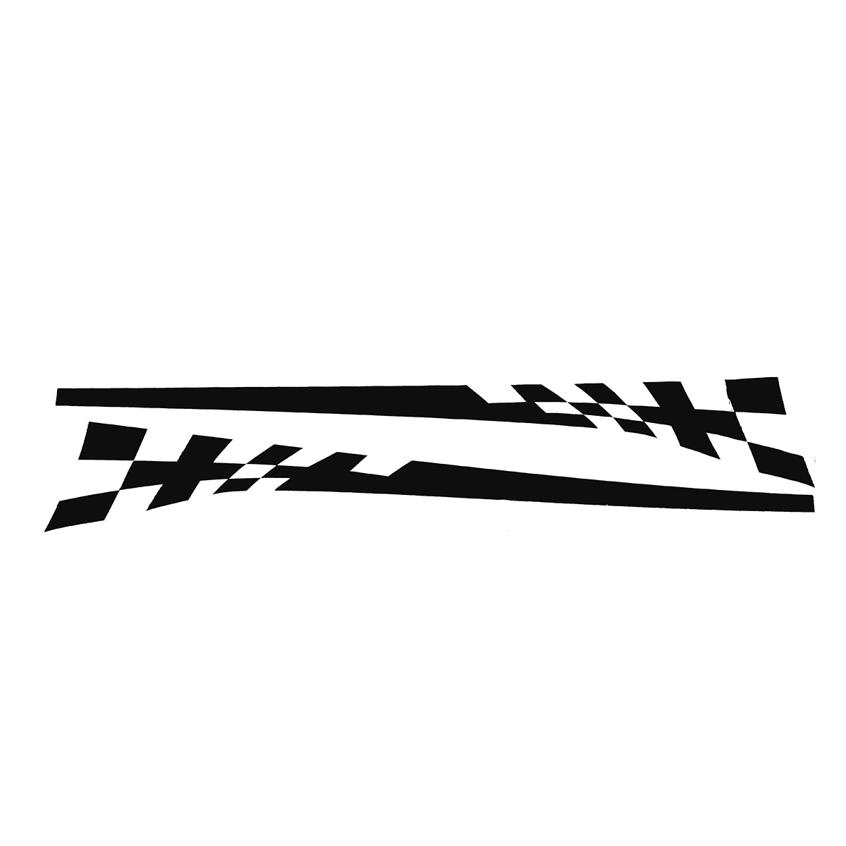 Black 2x Car Vehicle Body Stripe Side Stickers Racing Race Skirt Vinyl Decal DIY Decor