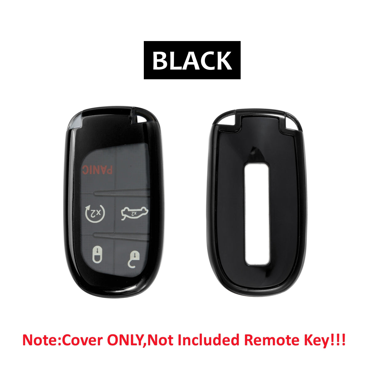 2 IN 1 TPU Remote Key Case Cover Fob w/ Protective Film For Dodge Charger Jeep - Auto GoShop