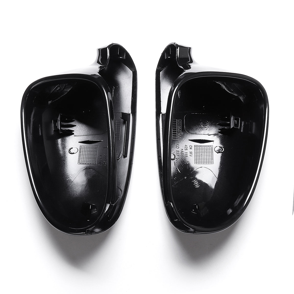 Pair Car Front Wing Side Mirror Cover Housing Black Cap For VW Jetta Golf MK5 Eos for SKODA for SEAT - Auto GoShop