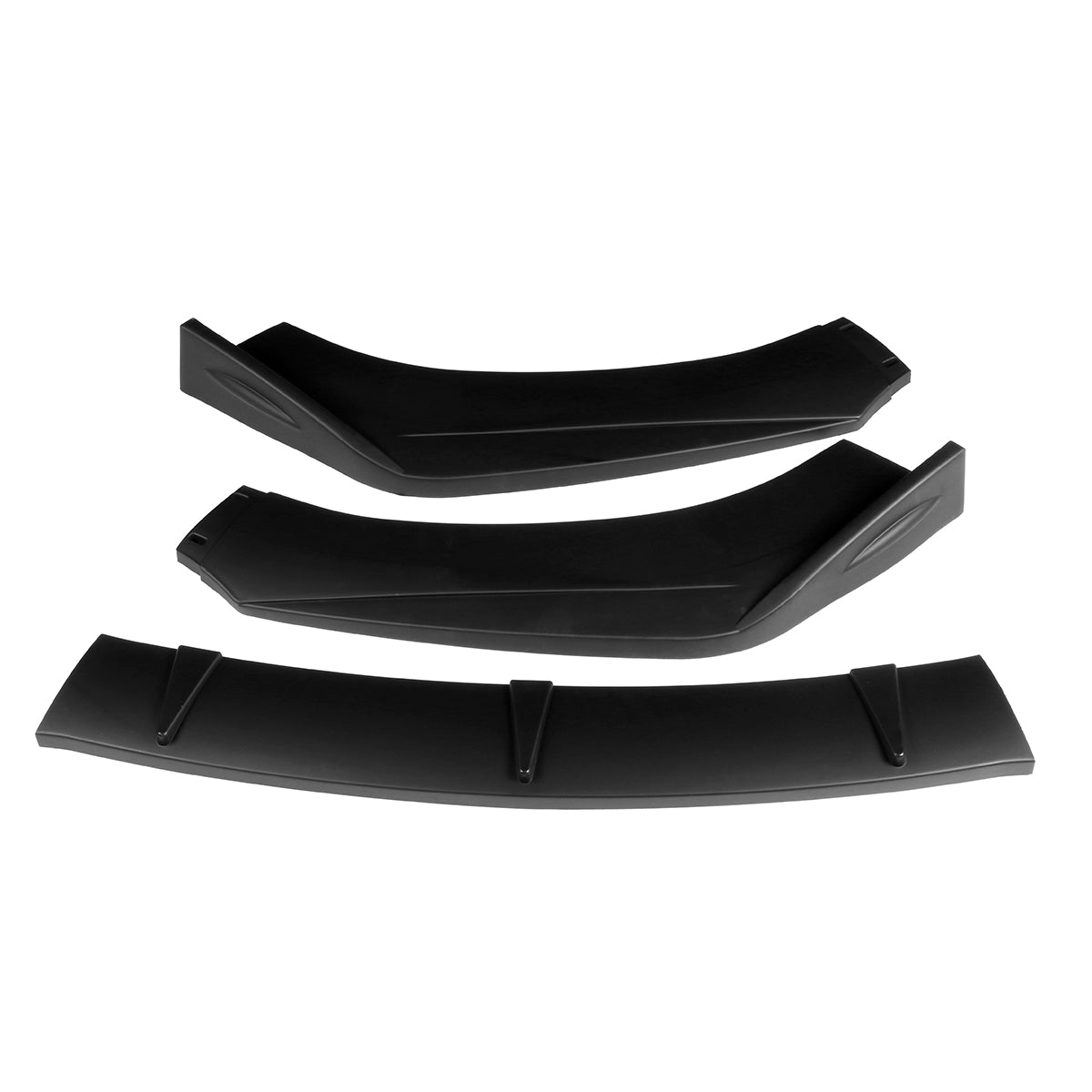 Black Universal Front Bumper Protector Lip Body Kit Spoiler For Honda Civic BMW Benz Audi