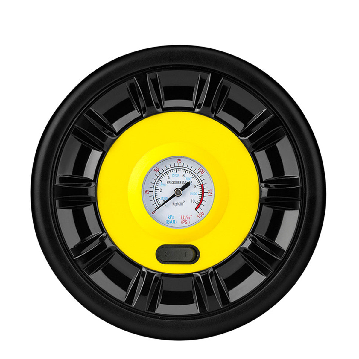 Yellow 12V Portable Tire Air Pump Digital Display/Pointer Compressor Inflator W/ LED Lights