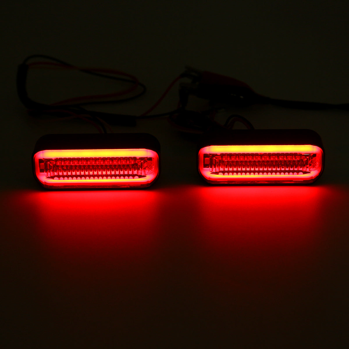 Red 12V Motorcycle Flowing LED Turn Signal Water Running Indicators Lights Universal