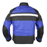Slate Blue DUHAN Motocross Motorcycle Racing Windproof Jacket with Protector Gears D-020 (Black M)