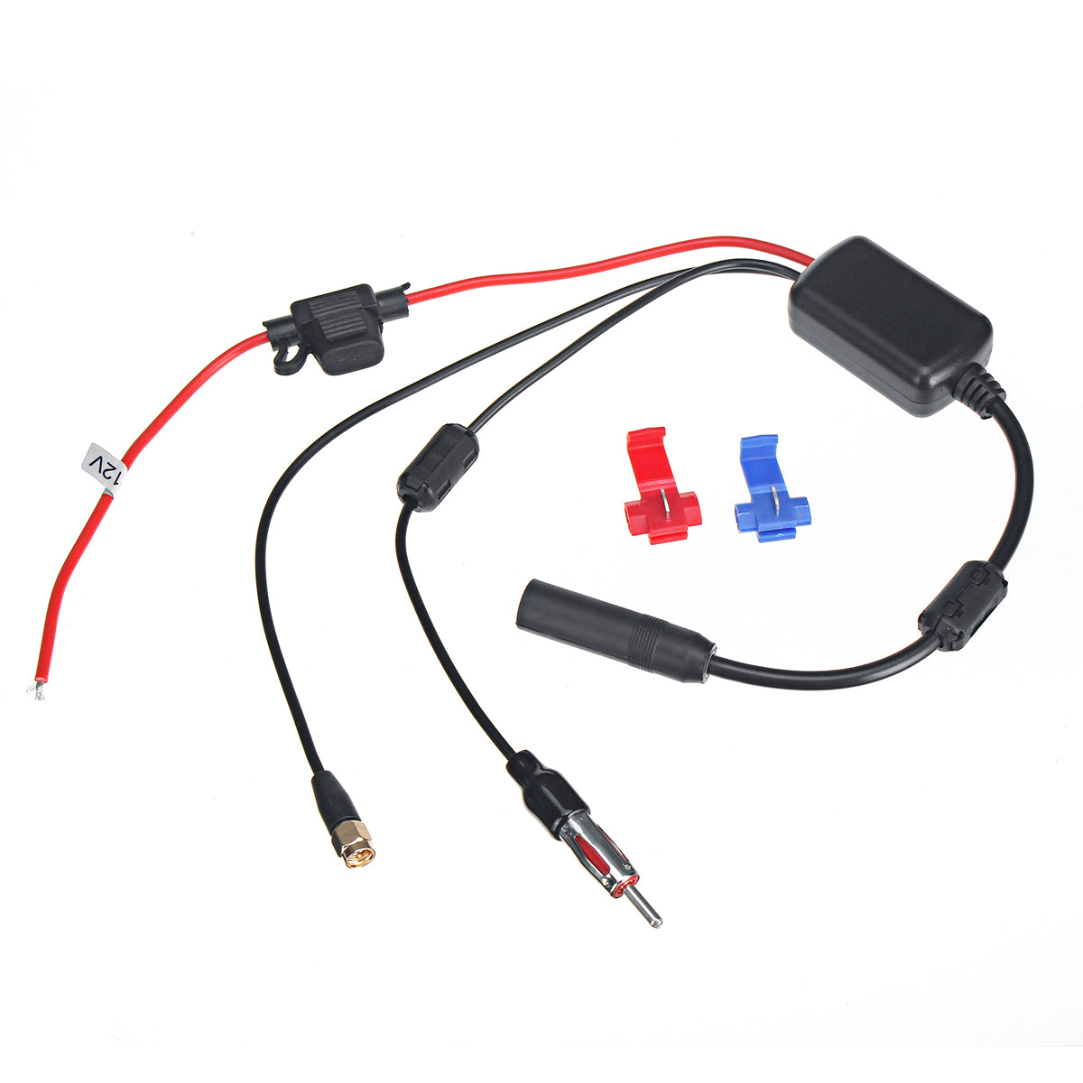 Universal DAB+ FM Car Antenna Aerial Splitter Cable Digital Radio Amplifier with SMA Connector - Auto GoShop