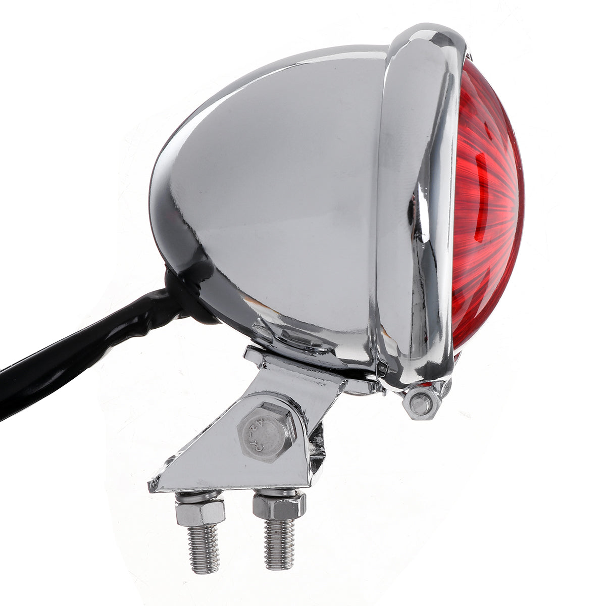 Gray Universally Motorcycles Rear Lamp Aluminum Alloy LED Retro Signal Lamp