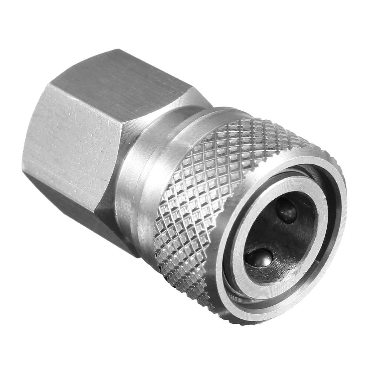 Gray Paintball PCP 1/8 NPT Stainless Steel Female Connector Quick Disconnect Adapter